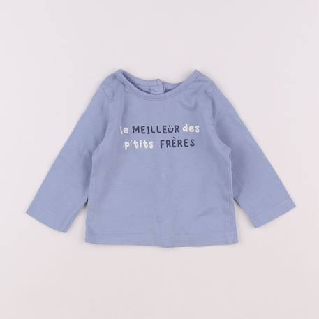 Tee-shirt - 3 mois Bleu 1 - vertbaudet enfant 