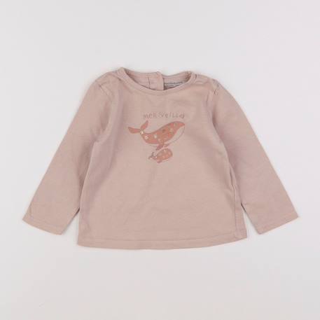 Tee-shirt - 12 mois Rose 1 - vertbaudet enfant 