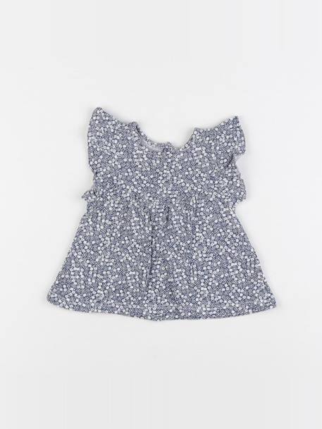 Tee-shirt - 3 mois Blanc, bleu 1 - vertbaudet enfant 