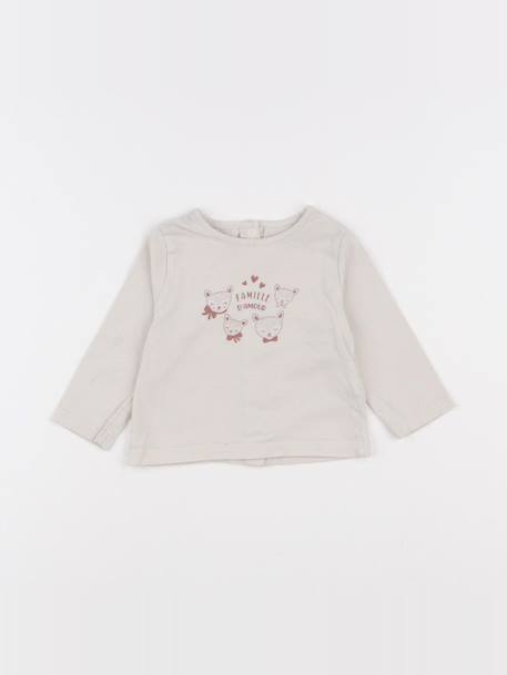Tee-shirt - 6 mois Beige 1 - vertbaudet enfant 