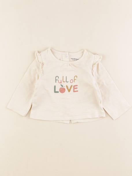 Tee-shirt - 3 mois Beige 1 - vertbaudet enfant 
