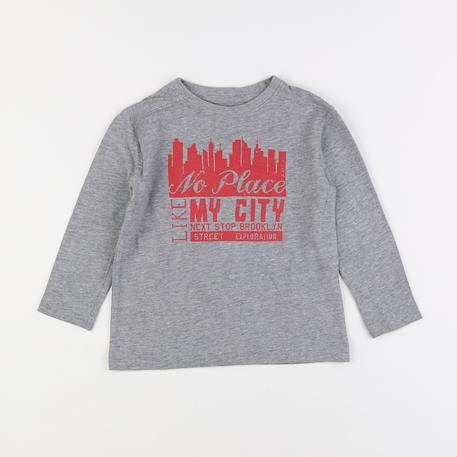 Tee-shirt - 3 ans Gris 1 - vertbaudet enfant 