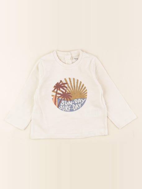 Tee-shirt - 12 mois Beige 1 - vertbaudet enfant 