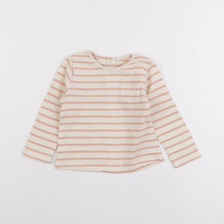 Tee-shirt - 12 mois Beige, rose 1 - vertbaudet enfant 