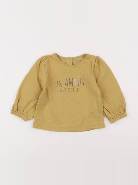 Tee-shirt - 9/12 mois Jaune 1 - vertbaudet enfant 