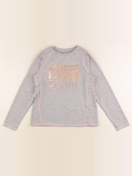 Tee-shirt de sport - 10 ans Gris 1 - vertbaudet enfant 