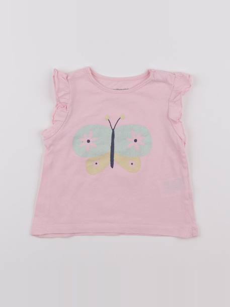 Tee-shirt - 12 mois Rose 1 - vertbaudet enfant 