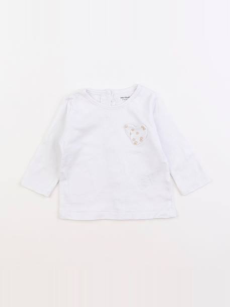 Tee-shirt - 3 mois Blanc 1 - vertbaudet enfant 