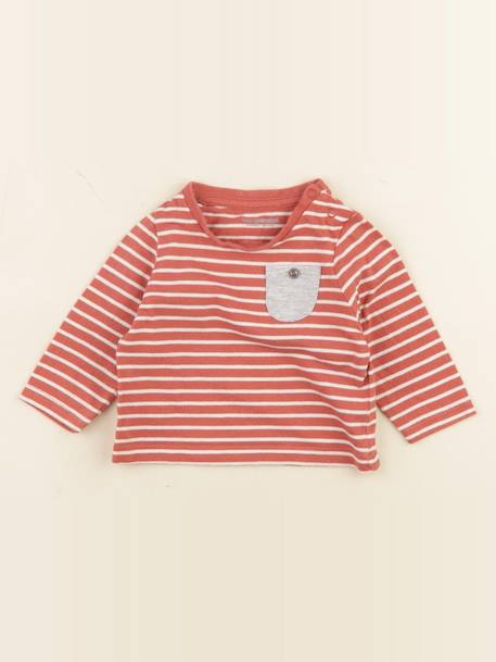 Tee-shirt - 3 mois Marron 1 - vertbaudet enfant 