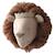 Trophée mural lion en lin – décoration chambre bébé enfant Marron 1 - vertbaudet enfant 