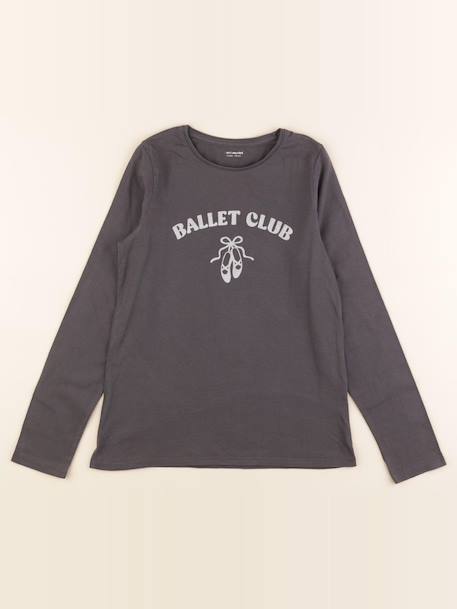 Tee-shirt - 10 ans Gris 1 - vertbaudet enfant 