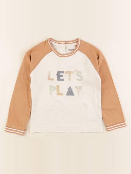 Tee-shirt - 36 mois Beige, marron 1 - vertbaudet enfant 