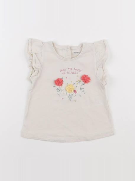 Tee-shirt - 12 mois Beige 1 - vertbaudet enfant 