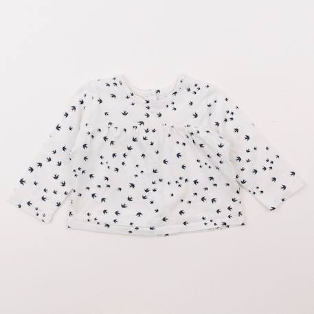 Tee-shirt - 3 mois Blanc 1 - vertbaudet enfant 