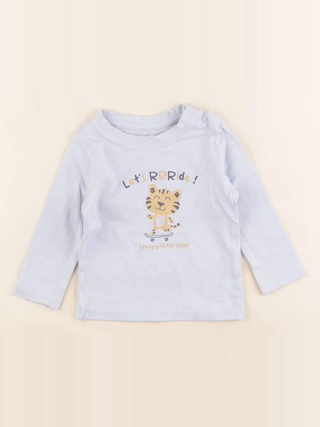 Tee-shirt - 6 mois Bleu 1 - vertbaudet enfant 