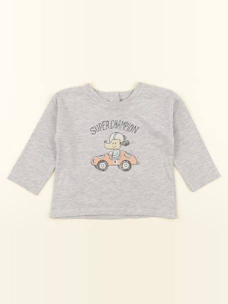 Tee-shirt - 12 mois Gris 1 - vertbaudet enfant 
