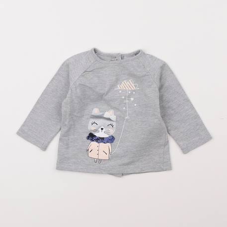 Tee-shirt - 6 mois Gris 1 - vertbaudet enfant 