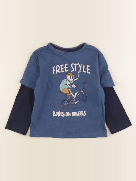 Tee-shirt - 4 ans Bleu 1 - vertbaudet enfant 