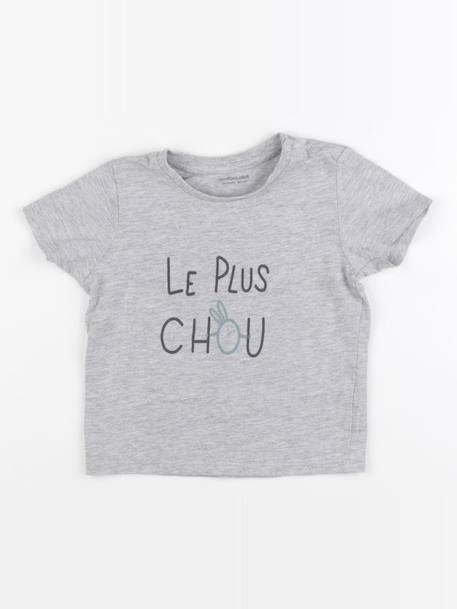 Tee-shirt - 24 mois Gris 1 - vertbaudet enfant 