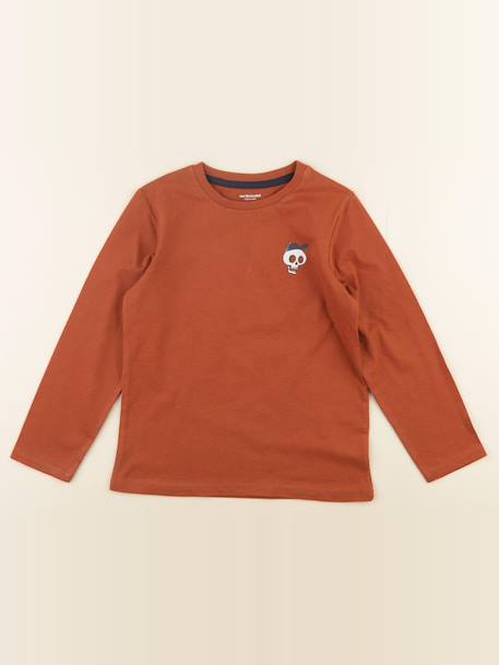Tee-shirt - 8 ans Marron 1 - vertbaudet enfant 