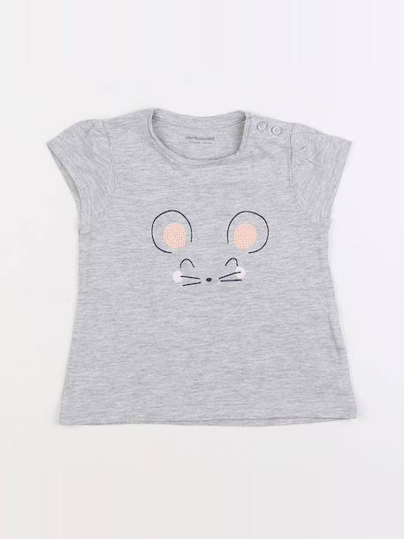 Tee-shirt - 12 mois Gris 1 - vertbaudet enfant 