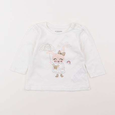 Tee-shirt - 6 mois Blanc 1 - vertbaudet enfant 