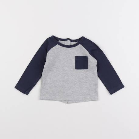 Tee-shirt - 3 mois Gris 1 - vertbaudet enfant 