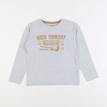 Tee-shirt - 8 ans Gris 1 - vertbaudet enfant 
