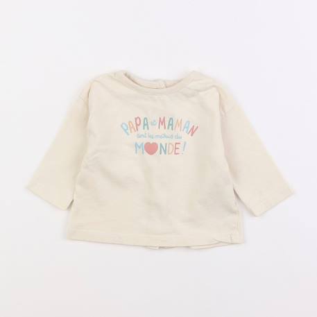 Tee-shirt - 3 mois Beige 1 - vertbaudet enfant 