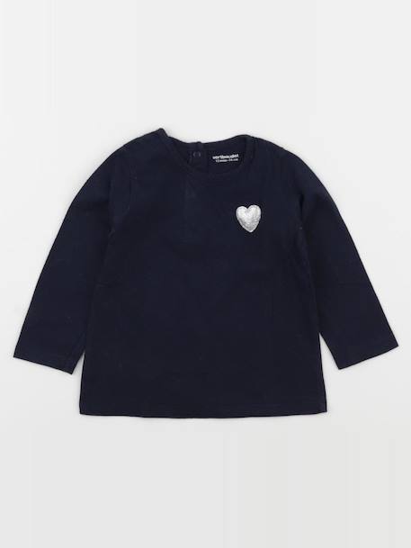 Tee-shirt - 12 mois Bleu, argent 1 - vertbaudet enfant 