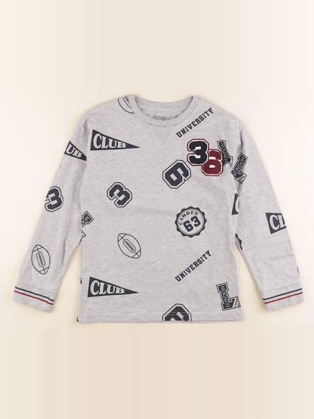 Tee-shirt - 10 ans Gris 1 - vertbaudet enfant 