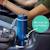 Gourde bouteille isotherme en inox avec paille Bleu marine+Vert 3 - vertbaudet enfant 
