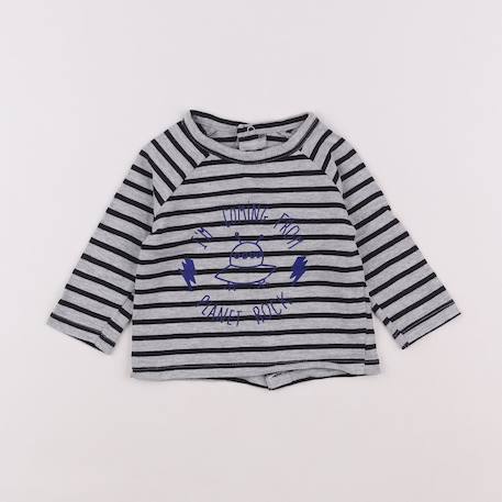 Tee-shirt - 3 mois Gris 1 - vertbaudet enfant 