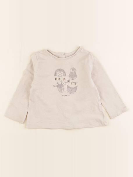 Tee-shirt - 9 mois Beige 1 - vertbaudet enfant 
