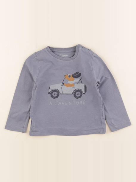Tee-shirt - 18 mois Bleu 1 - vertbaudet enfant 