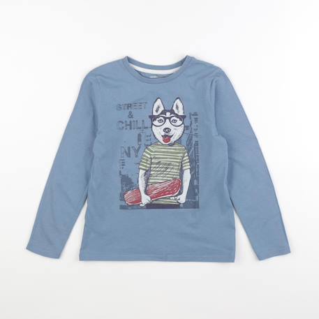 Tee-shirt - 8 ans Bleu 1 - vertbaudet enfant 