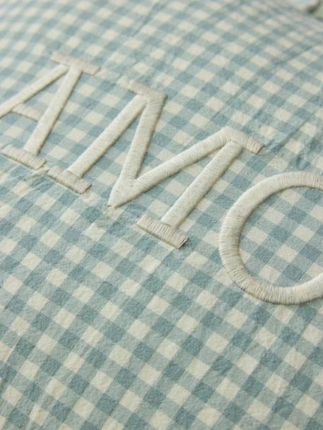 Coussin 'amour' imprimé vichy Vichy curry+Vichy vert 5 - vertbaudet enfant 