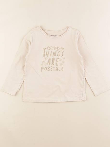 Tee-shirt - 4 ans Beige 1 - vertbaudet enfant 