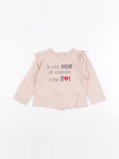 Tee-shirt - 6 mois Rose 1 - vertbaudet enfant 