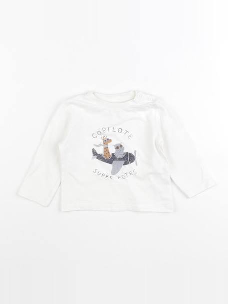 Tee-shirt - 6 mois Blanc 1 - vertbaudet enfant 