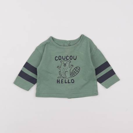 Tee-shirt - 3 mois Vert 1 - vertbaudet enfant 