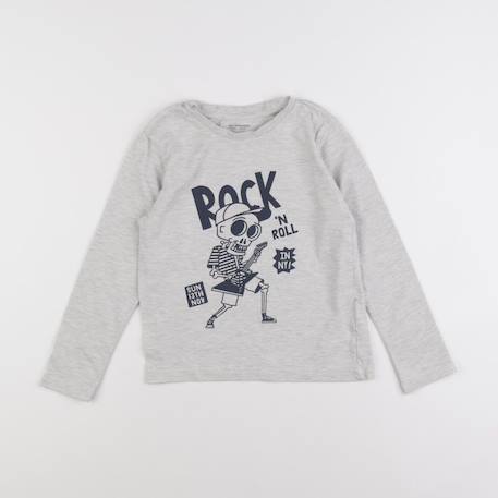 Tee-shirt - 8 ans Gris 1 - vertbaudet enfant 