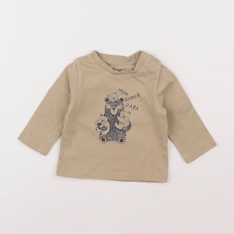 Tee-shirt - 3 mois Beige 1 - vertbaudet enfant 