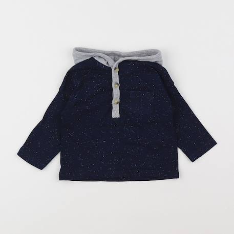 Tee-shirt - 6 mois Bleu, gris 1 - vertbaudet enfant 