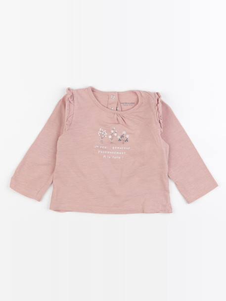 Tee-shirt - 12 mois Rose 1 - vertbaudet enfant 