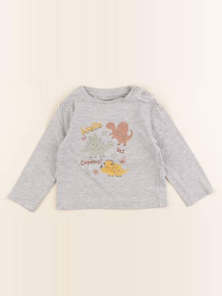 Tee-shirt - 18 mois Gris 1 - vertbaudet enfant 