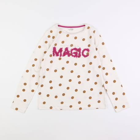 Tee-shirt - 10 ans Blanc, marron 1 - vertbaudet enfant 