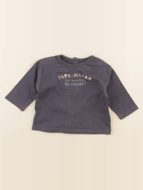 Tee-shirt - 3 mois Bleu 1 - vertbaudet enfant 