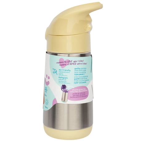 Gourde isotherme enfant avec paille anti-fuite Beige+Bleu+Jaune+Vert 17 - vertbaudet enfant 