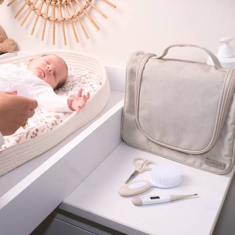 Grande trousse set de soin bébé 15 accessoires luxe dune Beige 5 - vertbaudet enfant 